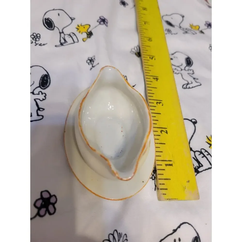 Vintage China Hand Painted Made In Japan Gravy Boat Gold Small Child Sized